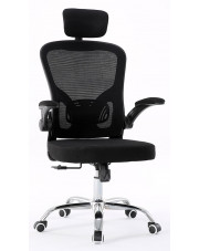 Czarny ergonomiczny fotel biurowy - Sefilo w sklepie Edinos.pl