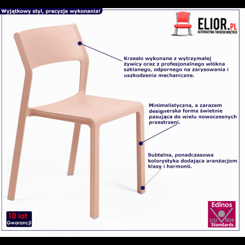 Różowe krzesło Uzzi wygodne