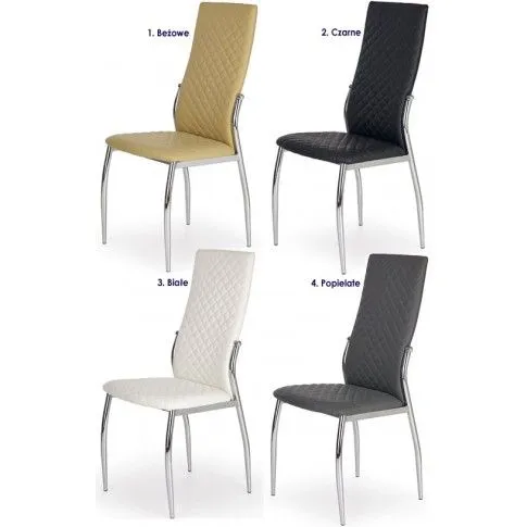 Zdjęcie białe krzesło pikowane Hoster | Edinos.pl