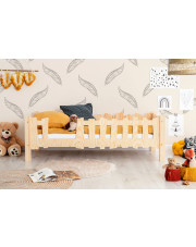 Drewniane łóżko dziecięce ze stelażem 12 rozmiarów  - Tiffi 2X w sklepie Edinos.pl