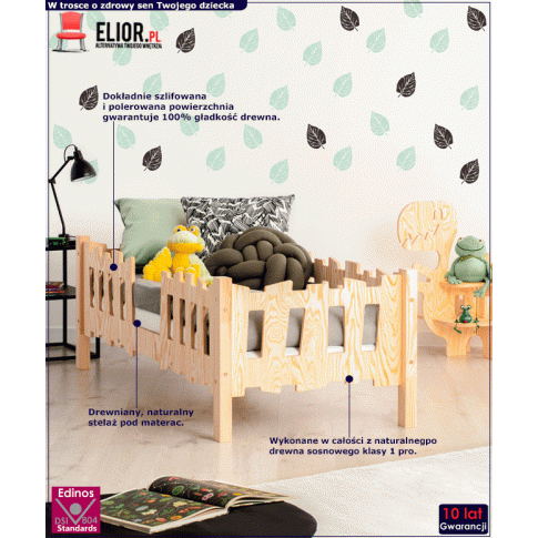 Drewniane pojedyncze lozko dla dzieci Tiffi 3X