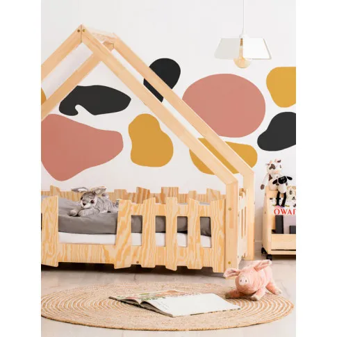 Drewniane łóżko dziecięce w formie domku Tiffi 4X
