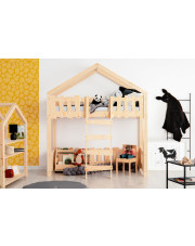 Dziecięce drewniane łóżko piętrowe domek - Zorin 2X w sklepie Edinos.pl