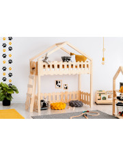 Łóżko piętrowe domek do pokoju dziecięcego - Zorin 3X w sklepie Edinos.pl