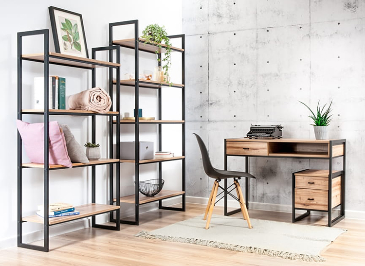 Komplet czarnych metalowych mebli Maso 16X