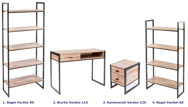 Zestaw mebli loftowych Maso 16X