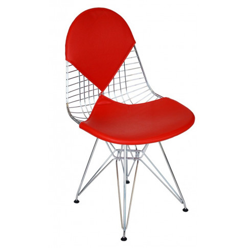 Czerwone krzesło Electo ażurowe