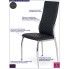 Fotografia Krzesło tapicerowane Edson - czarne z kategorii Krzesła metalowe do kuchni