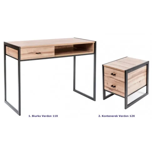 Zestaw metalowych mebli loftowych Verdon 17X