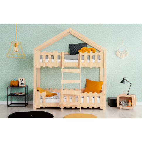 Dziecięce drewniane łóżko piętrowe Zorin 5X