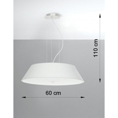 Szczegółowe zdjęcie nr 5 produktu Biały minimalistyczny żyrandol regulowany - EX701-Vegi