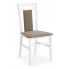Zdjęcie produktu Drewniane krzesło tapicerowane Thomas - Białe.