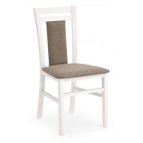 Zdjęcie produktu Drewniane krzesło tapicerowane Thomas - Białe.