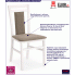 Fotografia Drewniane krzesło tapicerowane Thomas - Białe z kategorii Krzesła