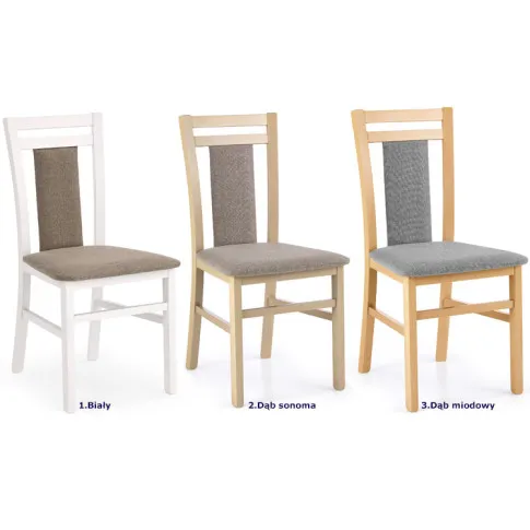 Zdjęcie białe drewniane tapicerowane krzesło Restil | Edinos.pl