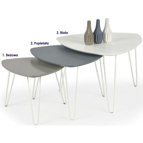 Zdjęcie zestaw 3 ław minimalistycznych Brenda - sklep Edinos.pl