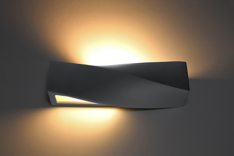 Szary ceramiczny kinkiet R409-Soreli w stylu nowoczesnym