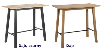 Wysokie stoły barowe Nersi - dębowe
