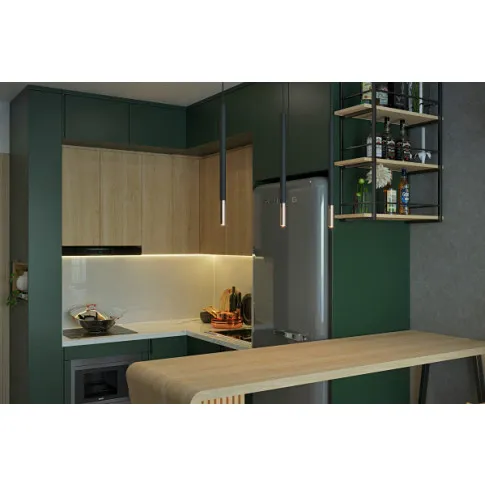 Wizualizacja wnętrza z wykorzystaniem lampy wiszącej EX720-Mozaix