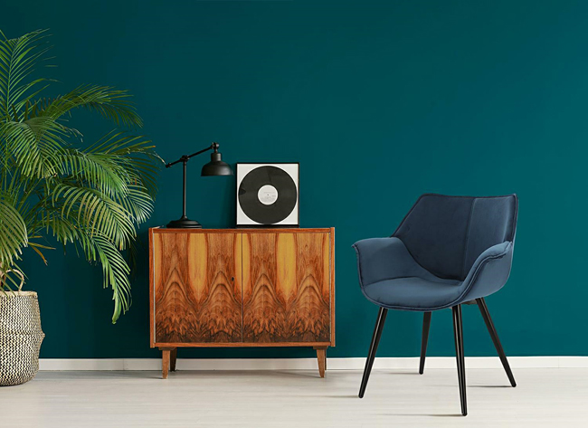 Niebieskie krzesło z welwetu Avanzo 2X - miękkie