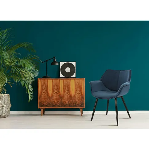 Granatowe krzesło Nollo 2X nowoczesne