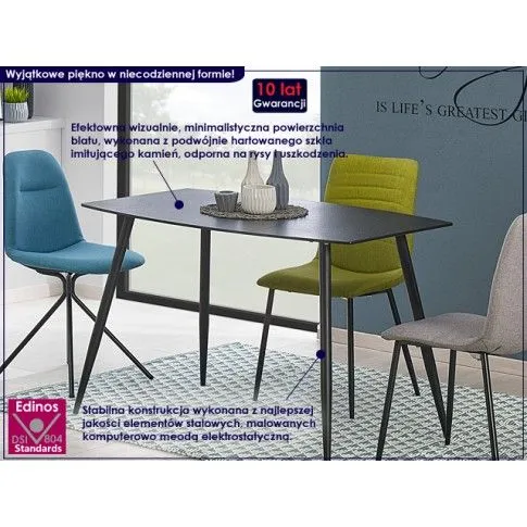 Zdjęcie stół grafitowy Loveso 120x75 | Edinos.pl