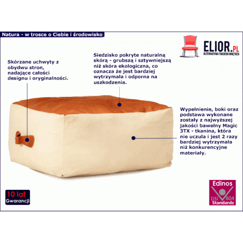 Pufa z uchwytami Medito