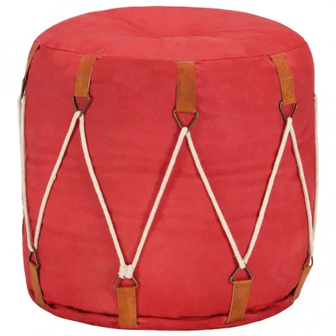 Czerwona pufa bawełniana Lasso