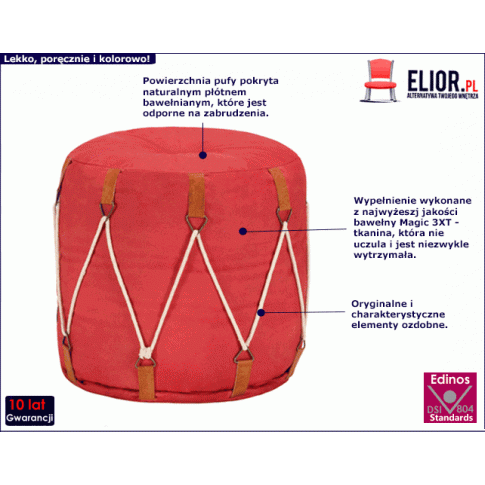 Czerwona pufa Lasso
