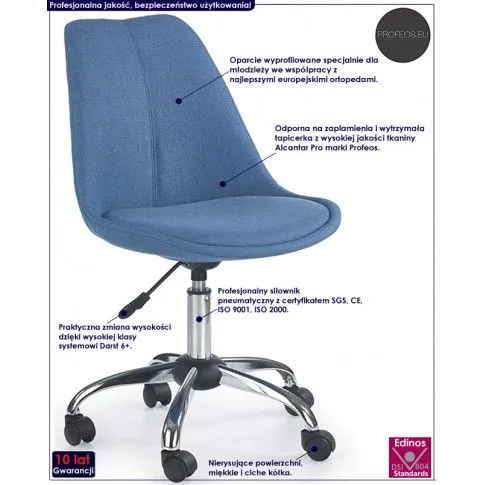 Fotografia Fotel obrotowy dla ucznia Nommi - beżowy z kategorii Siedziska dla dzieci i młodzieży