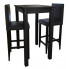 Czarny stolik barowy z 2 krzesłami Arsen 2X 