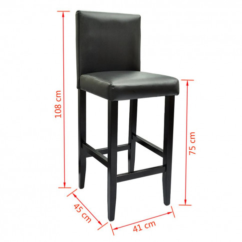 Dokładne wymiary krzesła barowego Arsen 2X