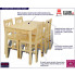 Drewniany zestaw stół i 4 krzesła – Ellen 11