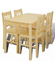 Drewniany zestaw stół i 4 krzesła – Ellen  w sklepie Edinos.pl