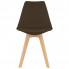Krzesło tapicerowane brązowe z zestawu mebli Avril