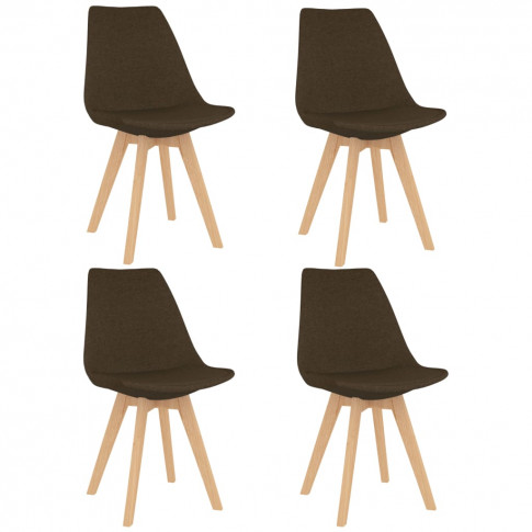 Wszystkie 4 krzesła tapicerowane Avril w kolorze brązowym