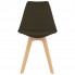 Krzesło tapicerowane ciemnobrązowe z zestawu mebli Avril