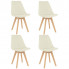 Cztery jednakowe zaokrąglone krzesła z zestawu Avril