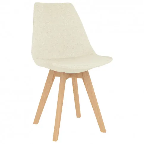 Minimalistyczne krzesło z drewnianymi nogami z zestawu Avril