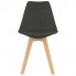 Krzesło tapicerowane ciemnoszare z zestawu mebli Avril
