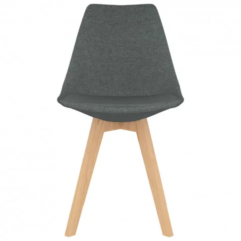 Krzesło tapicerowane jasnoszare z zestawu mebli Avril