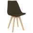 Minimalistyczne krzesło z drewnianymi nogami z zestawu Avril