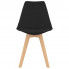 Krzesło tapicerowane czarne z zestawu mebli Avril