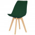Zielone krzesło o gładkiej fakturze z kompletu Avril