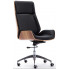 Czarny skórzany biurowy fotel obrotowy - Kronos
