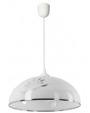 Biała kuchenna lampa wisząca z wzorem - EX783-Simes