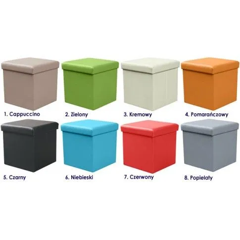 Zdjęcie otwierana pufa pomarańczowa Welma | Edinos.pl