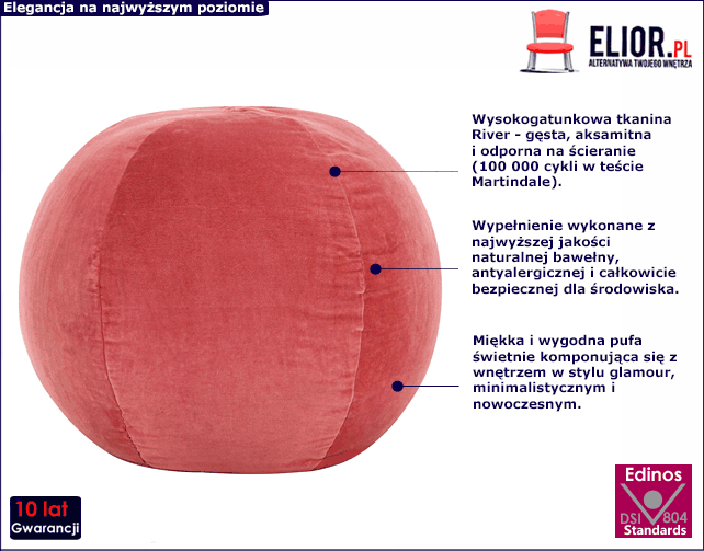 Różowa pufa Bazali 2X