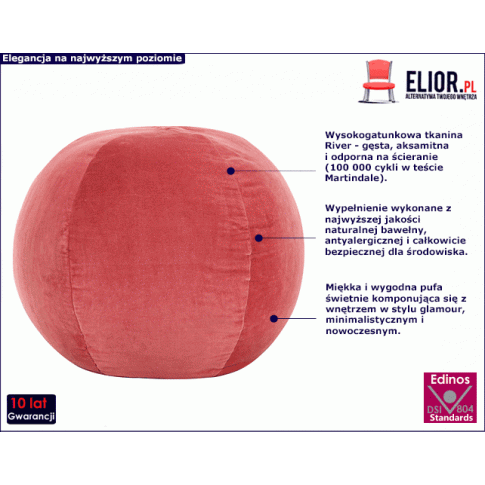 Różowa pufa Bazali 2X info