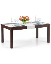 Nowoczesny rozkładany stół ciemny orzech - Ignis w sklepie Edinos.pl